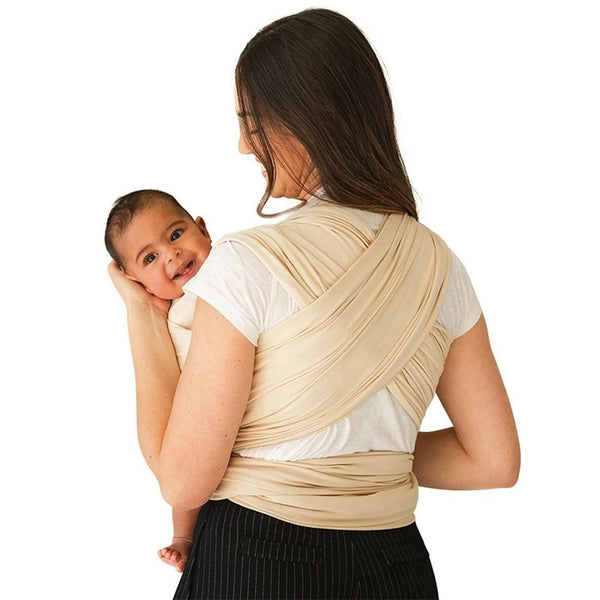 Moby Wrap Classic Stretchy Baby Carrier (Color: Sand Dollar)