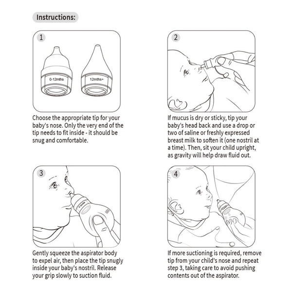 Haakaa Easy-Squeezy Silicone Nasal Bulb Syringe (2 Tips)