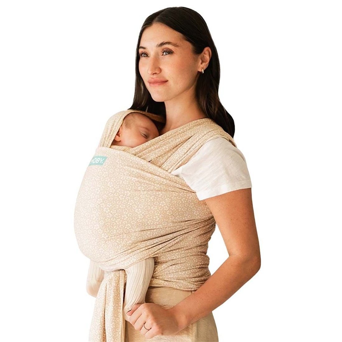 Moby Wrap Classic Stretchy Baby Carrier (Color: Coastal Blooms)