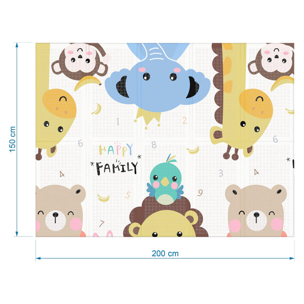 Kidwell Inda Folding Educational Play Mat, Animals (150 x 200 cm)