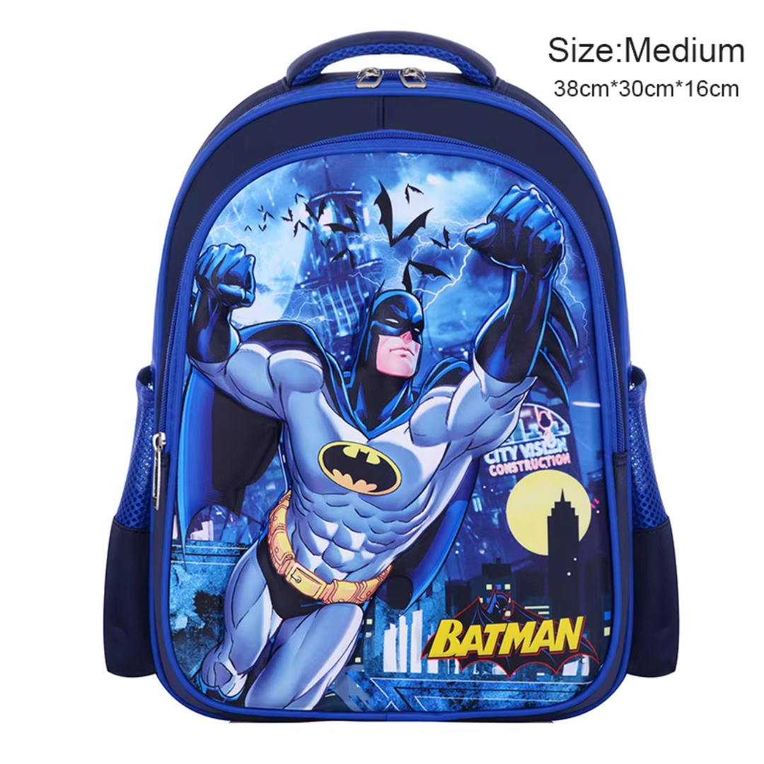 3D Cartoon Superhero Schoolbag 32cmx26cmx14cm - Batman