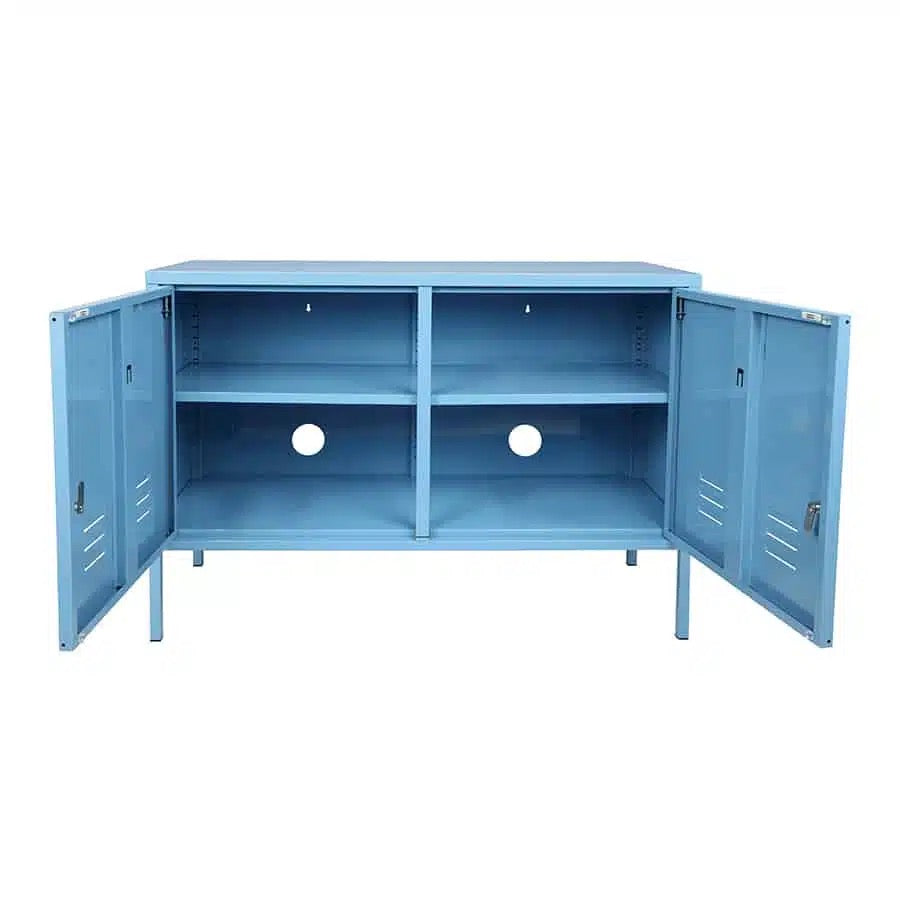 Larisa & Pumpkin Retro Locker Double Door Cabinet, Blue