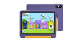 Children's Educational Tablet Android 15, 10 inch screen 64GB Purple/ Blue