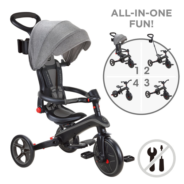 EXPLORER TRIKE FOLDABLE 4 IN 1 - BLACK GREY