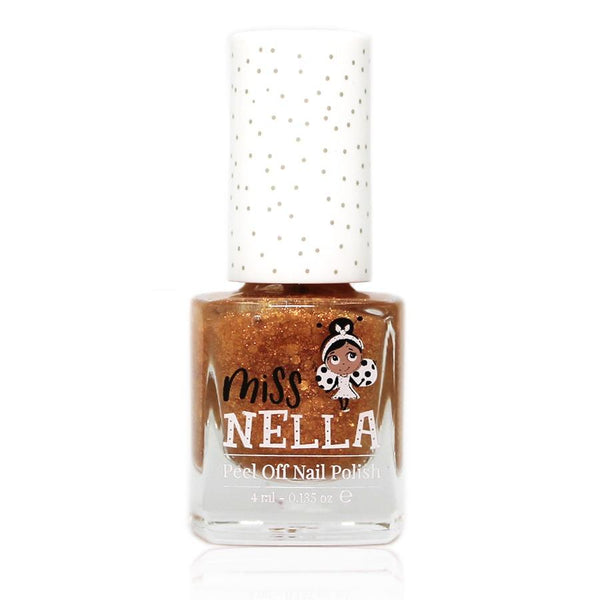 Miss Nella Peel Off Nail Polish, Open, Sesame Glitter