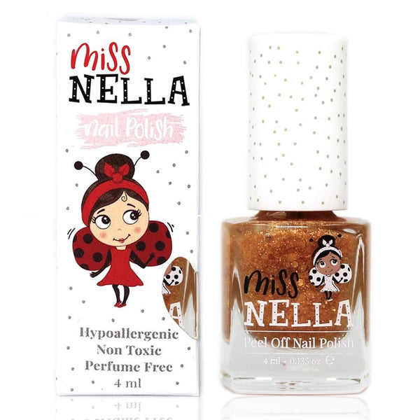 Miss Nella Peel Off Nail Polish, Open, Sesame Glitter