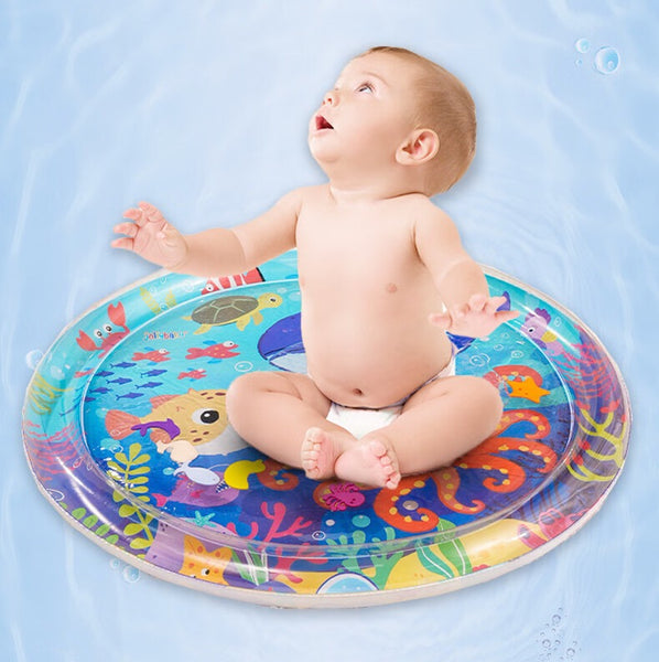 Jollybaby Inflatable Water Sensory Play Mat – Large Round, Underwater World