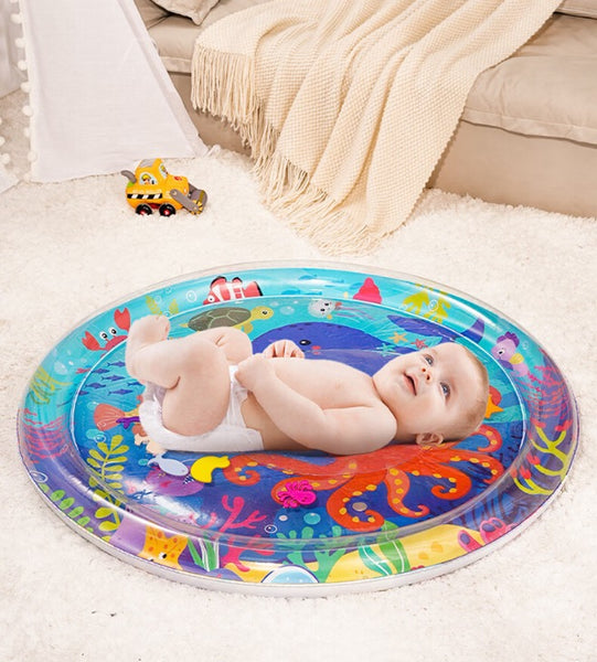 Jollybaby Inflatable Water Sensory Play Mat – Large Round, Underwater World