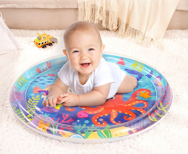 Jollybaby Inflatable Water Sensory Play Mat – Large Round, Underwater World