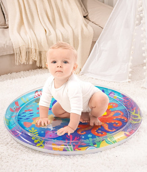 Jollybaby Inflatable Water Sensory Play Mat – Large Round, Underwater World