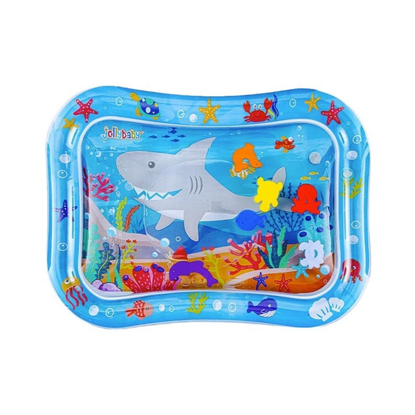 Jollybaby Inflatable Water Sensory Play Mat, Blue/Shark