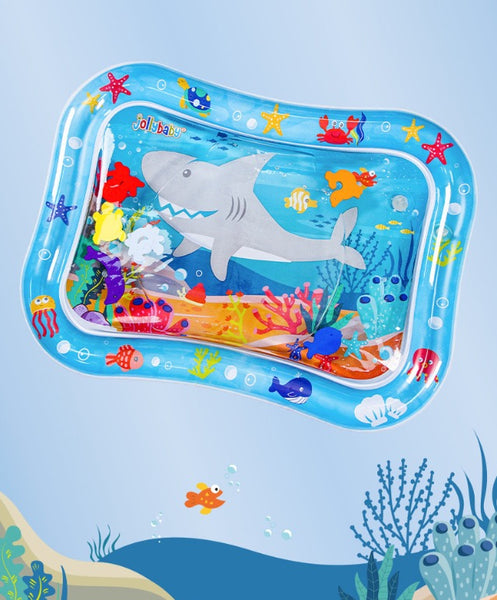 Jollybaby Inflatable Water Sensory Play Mat, Blue/Shark