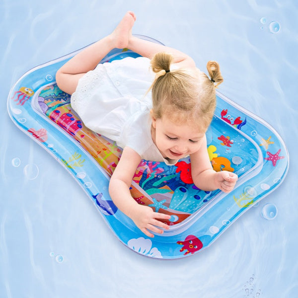 Jollybaby Inflatable Water Sensory Play Mat, Blue/Shark