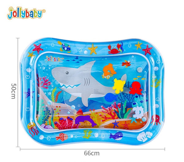 Jollybaby Inflatable Water Sensory Play Mat, Blue/Shark