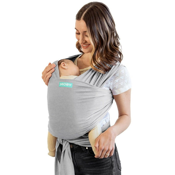 Moby Wrap Classic Stretchy Baby Carrier (Color: Gray)