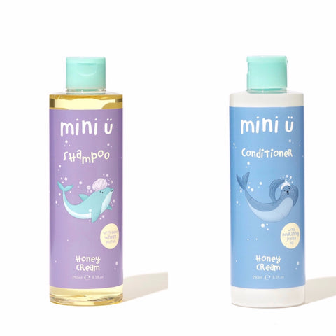 Mini-U Honey Cream BUNDLE: Shampoo 250ml & Conditioner 250ml