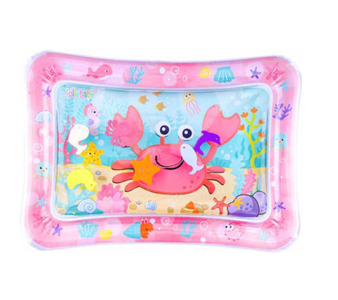 Jollybaby Inflatable Water Sensory Play Mat, Pink/Crab