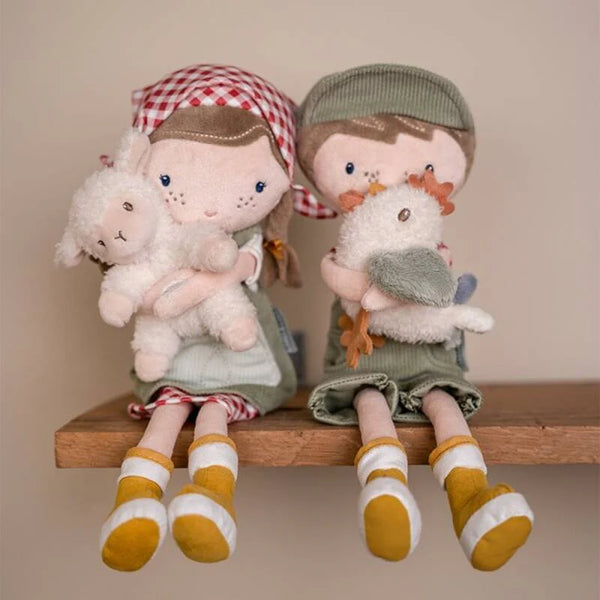 Cuddle doll Rosa Farmer with sheep 35cm