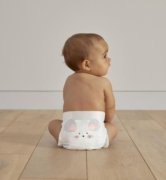 Kit & Kin eco nappies, Size 2 Mouse & Panda – 4-8kg Mini Pack (10 pack)