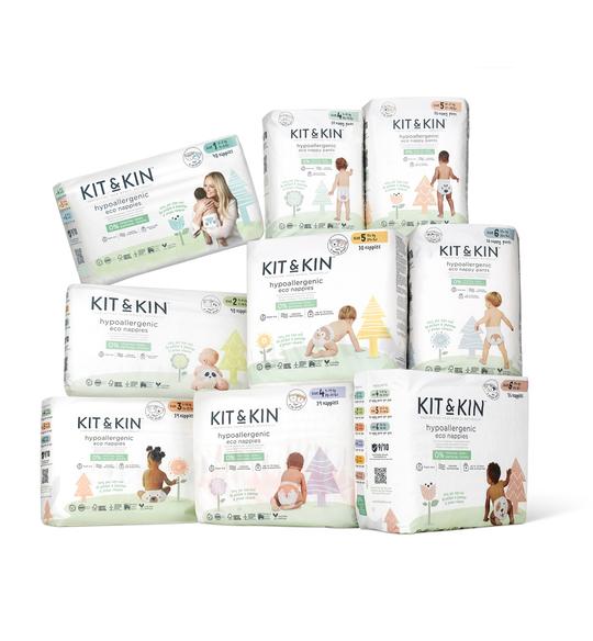 Kit & Kin eco nappies, Size 2 Mouse & Panda – 4-8kg Mini Pack (10 pack)