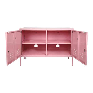 Larisa & Pumpkin Retro Locker Double Door Cabinet, Pink