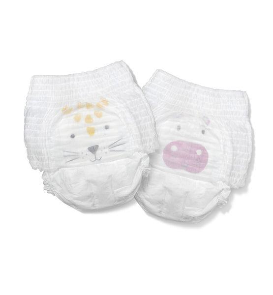 Kit & Kin eco nappy pants, size 4 Hippo & Leopard 9-15kg Mini Pack (10 pack)