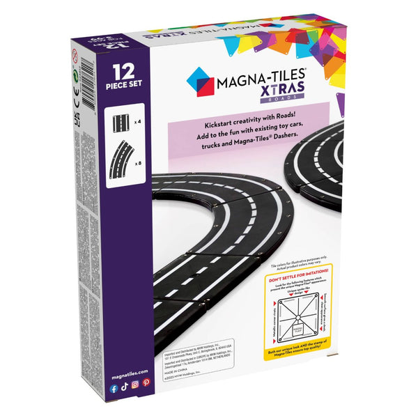 Magna-Tiles BUNDLE OFFER – Xtras Roads 12 Piece Set, Dashers 6 Piece Set & Downhill Duo 40 Piece Set