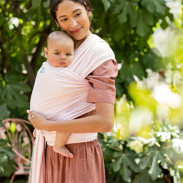 Moby Wrap Classic Stretchy Baby Carrier (Color: Rose Quartz)