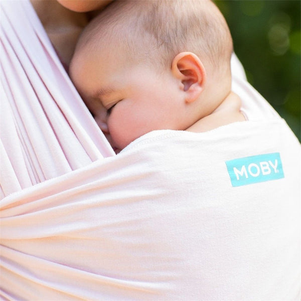 Moby Wrap Classic Stretchy Baby Carrier (Color: Rose Quartz)