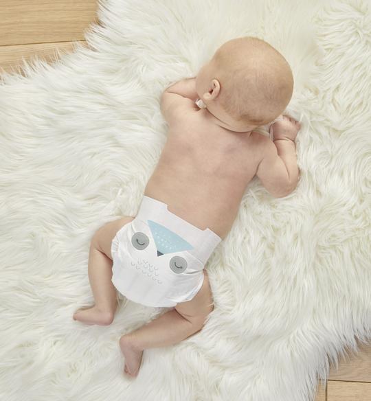 Kit & Kin eco nappies, Size 1 Owl & Lamb – 2-5kg Mini Pack (10 pack)