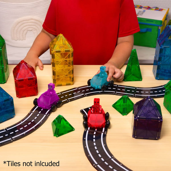 Magna-Tiles BUNDLE OFFER – Xtras Roads 12 Piece Set, Dashers 6 Piece Set & Downhill Duo 40 Piece Set