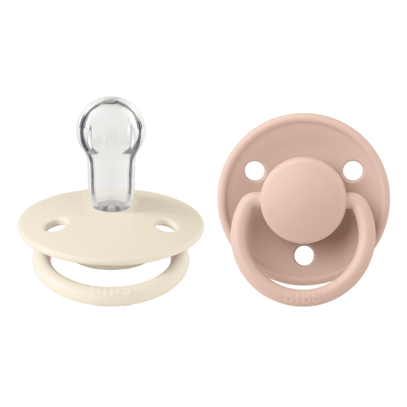 Bibs De Lux 2 Pack Silicone Onesize Ivory/Blush