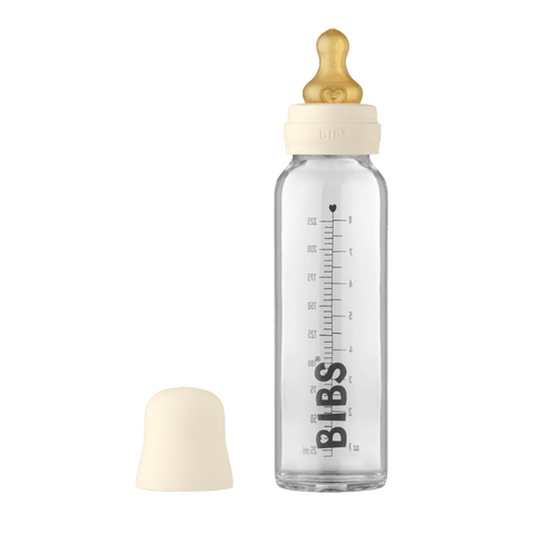 Bibs Baby Glass Bottle Complete Set Latex 225ml Ivory