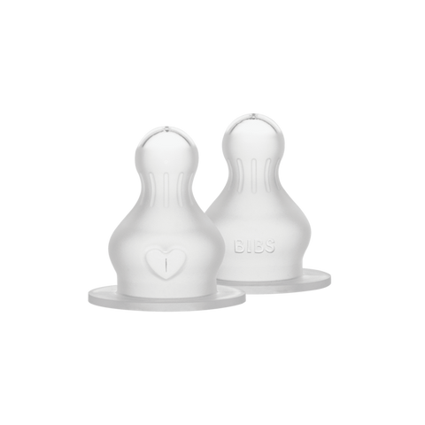 Bibs Bottle Nipple 2 Pack Silicone Slow/Medium/Fast Flow