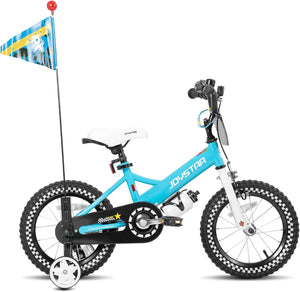 JOYSTAR Children's Bicycle for Boys Aged 2-7 Years, 12 14 16 Inch Girls Bicycles with Doll Bicycle Seat & Streamers, Boys Bicycles with Flag & Number Plate