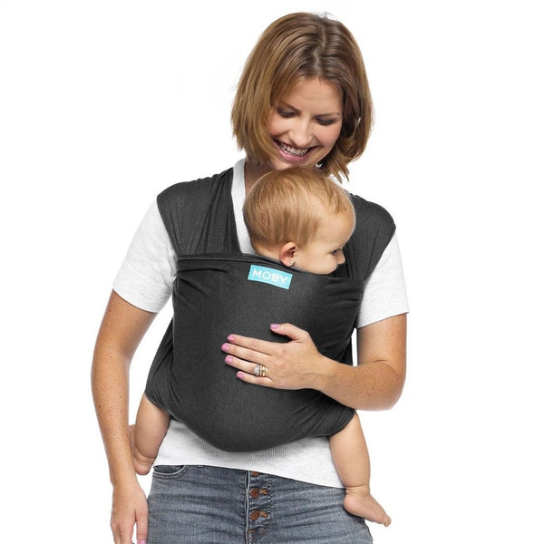 Moby Wrap Evolution Baby Carrier - Very soft and easy to wear - Charcoal