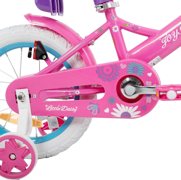 JOYSTAR Little Daisy 12/14/16 Inch Children's Bicycle for 2-7 Years Girls Toddler Bicycle with Stabilisers Princess Children's Bicycle with Basket Bicycle Streamers Toddler Bicycle