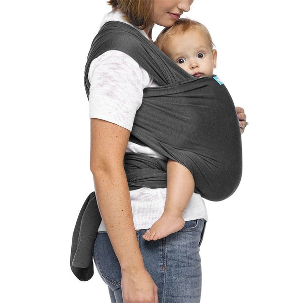 Moby Wrap Evolution Baby Carrier - Very soft and easy to wear - Charcoal