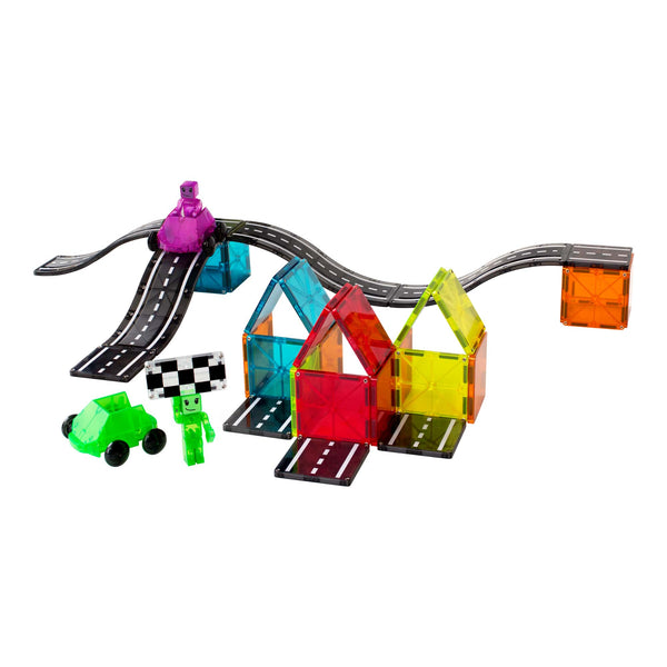 Magna-Tiles BUNDLE OFFER – Xtras Roads 12 Piece Set, Dashers 6 Piece Set & Downhill Duo 40 Piece Set