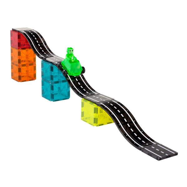 Magna-Tiles BUNDLE OFFER – Xtras Roads 12 Piece Set, Dashers 6 Piece Set & Downhill Duo 40 Piece Set