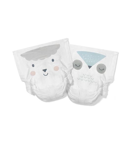 Kit & Kin eco nappies, Size 1 Owl & Lamb – 2-5kg Mini Pack (10 pack)