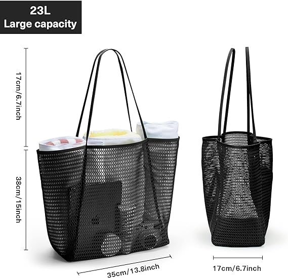 PIRA Reusable, Washable, Foldable Multipurpose Mesh Tote Bag