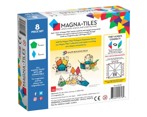 Magna-Tiles Polygons 8-Piece Expansion Set