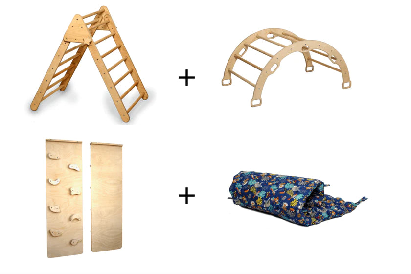 Climbing Triangle, Rocker, Pillow, Rockwall Ramp