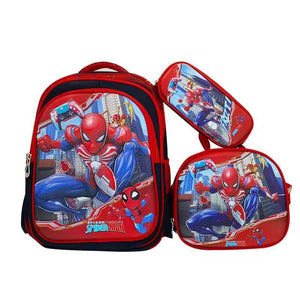 3 Piece Set Schoolbag 42cm Schoolbag- Lunch Bag & Pencil Case- Spider Man