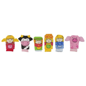 Goki Le Petit Finger Puppets, Farm (Set of 6)