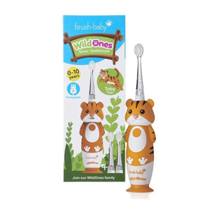 Brush-Baby WildOnes™ Tiger Kids Electric Rechargeable Toothbrush