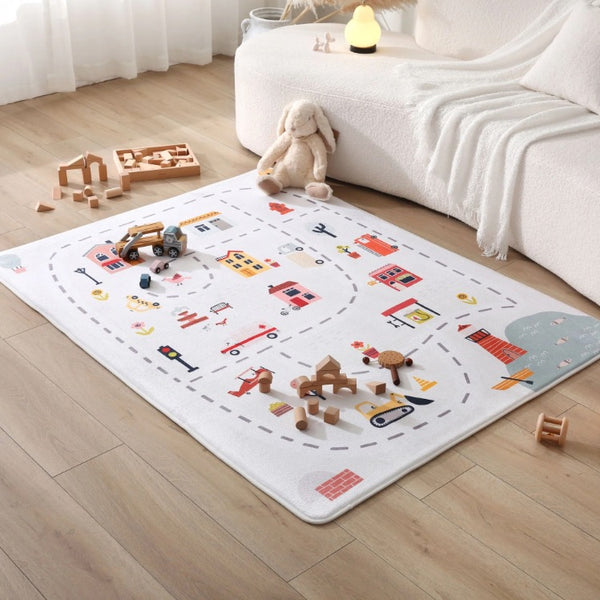 Hakuna Matte Cloud Soft Velvet Play Mat with Memory Foam, City