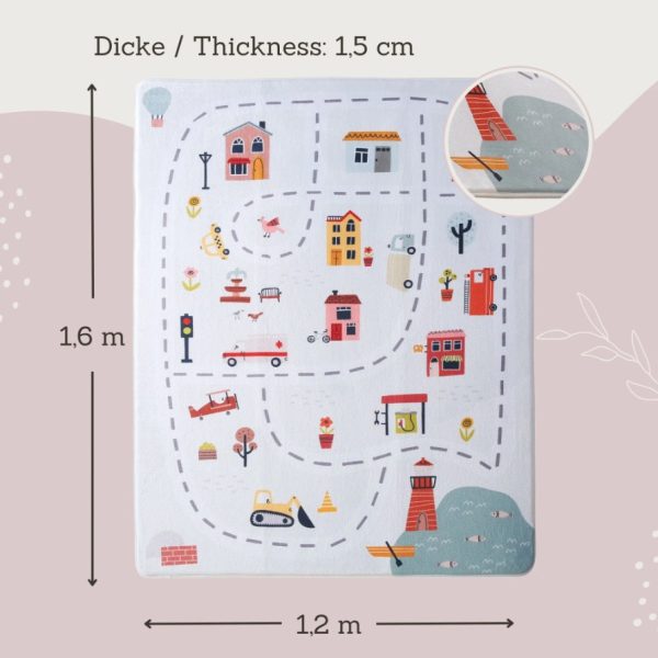 Hakuna Matte Cloud Soft Velvet Play Mat with Memory Foam, City