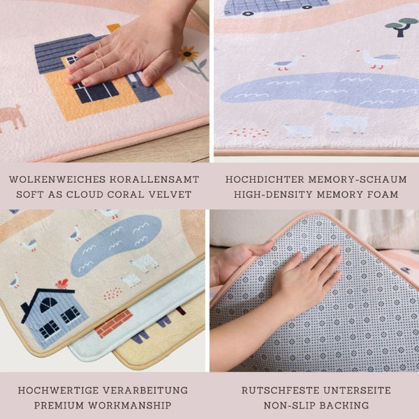 Hakuna Matte Cloud Soft Velvet Play Mat with Memory Foam, City